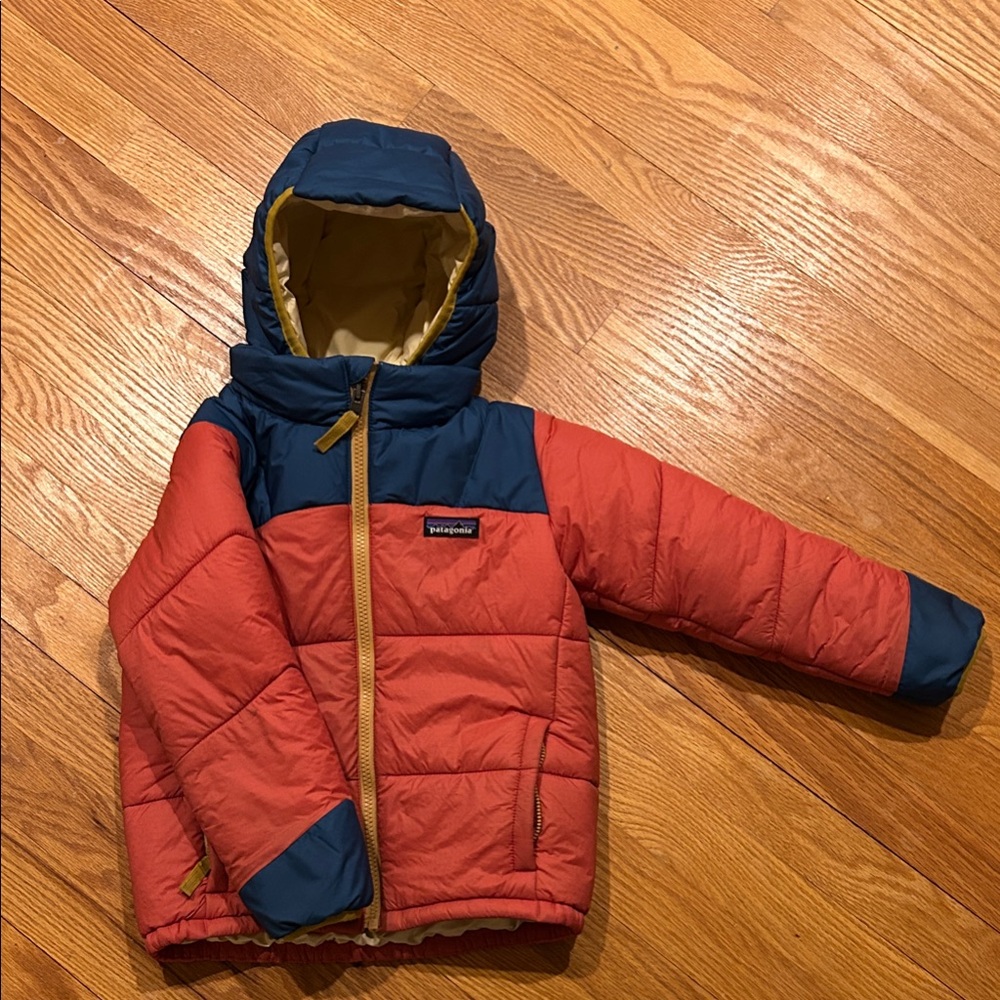 Patagonia Kids Puffer Jacket - Red and Blue